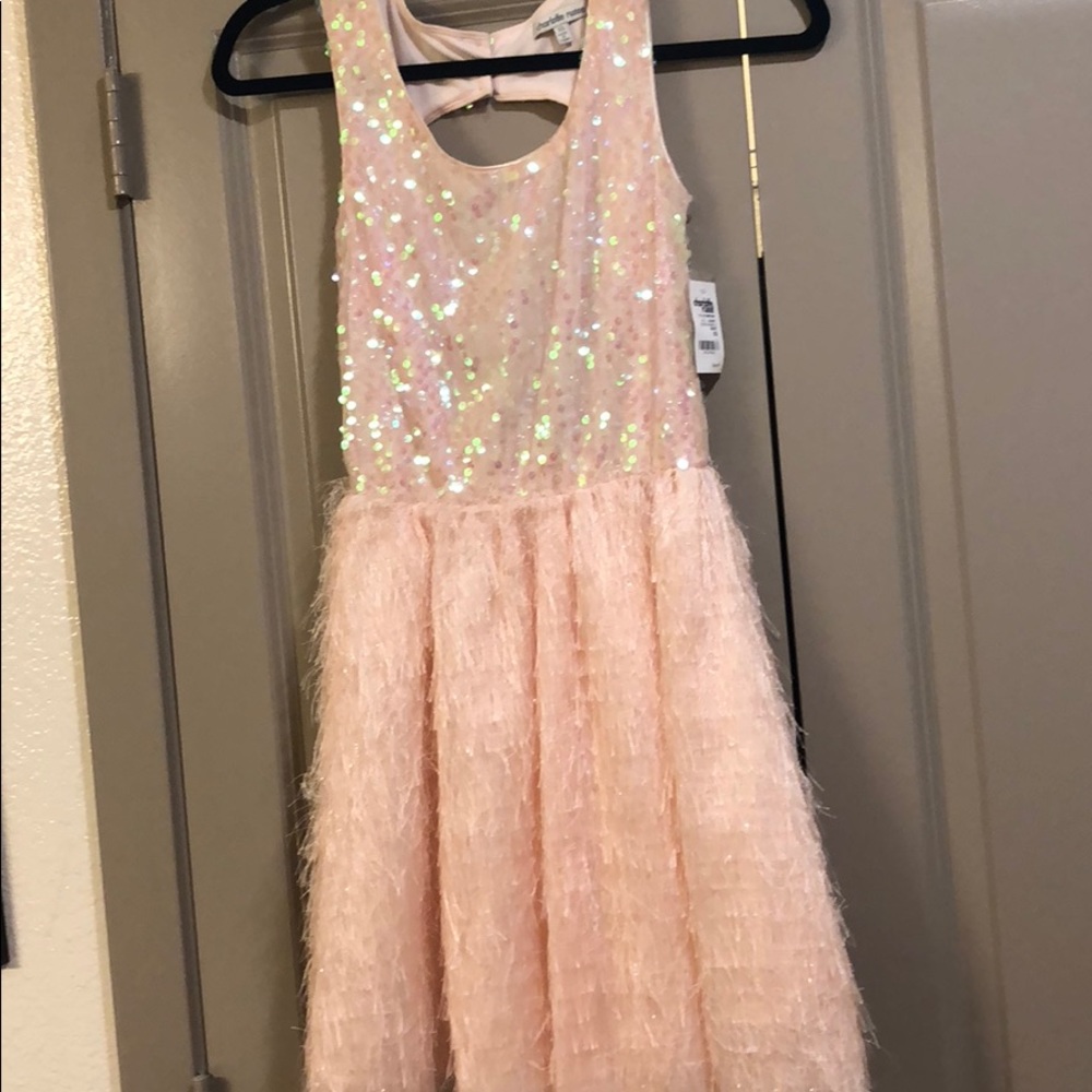 NWT sequin pink dress.